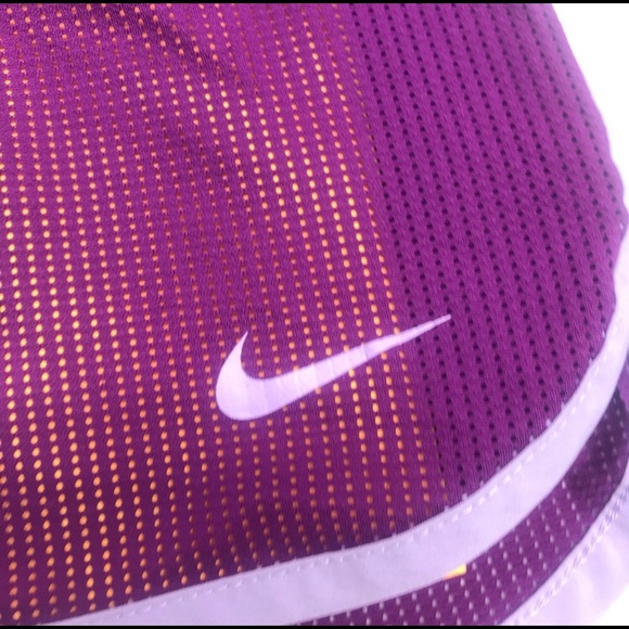 Nike Dri-Fit Ladies Orange and Purple Shorts - Picture 5 of 8